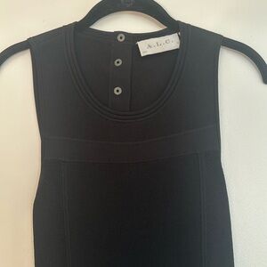 ALC Women's Rayon Knit Sleeveless Bodycon Mini Dress Black